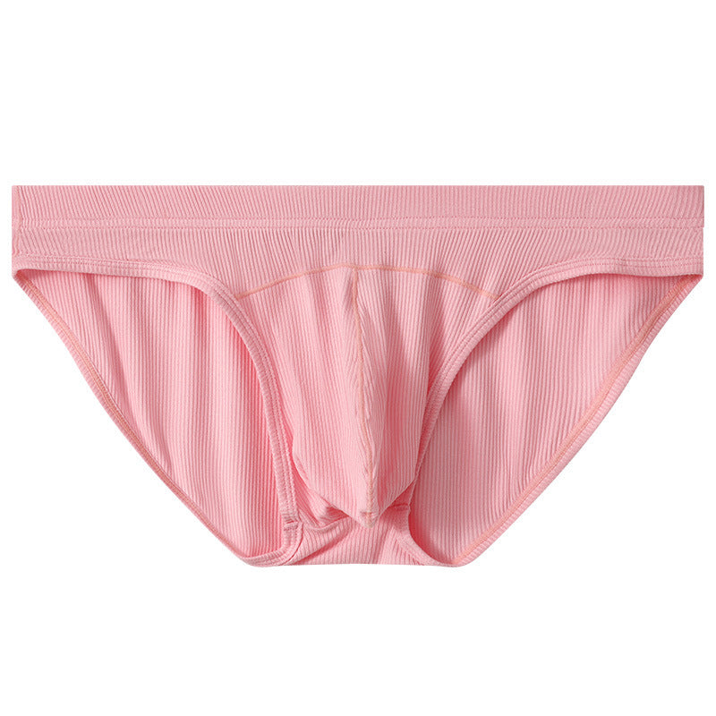 Men’s Low Waist Breathable Briefs - Pink / L - Men’s Briefs