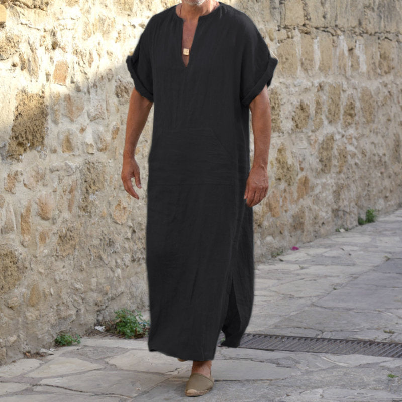 Men’s Short Sleeve Long-cut Robe - Men’s Robe