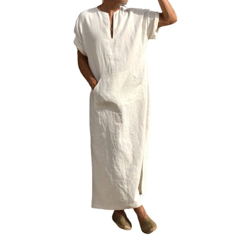 Men’s Short Sleeve Long-cut Robe - Men’s Robe