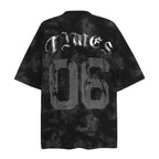 Men's Tie-dyed Letter Print Short-sleeved T-shirt - neomodest