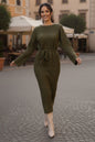 Mesh Knitted Dress With Diamond Pattern – NEOMODEST product image 1