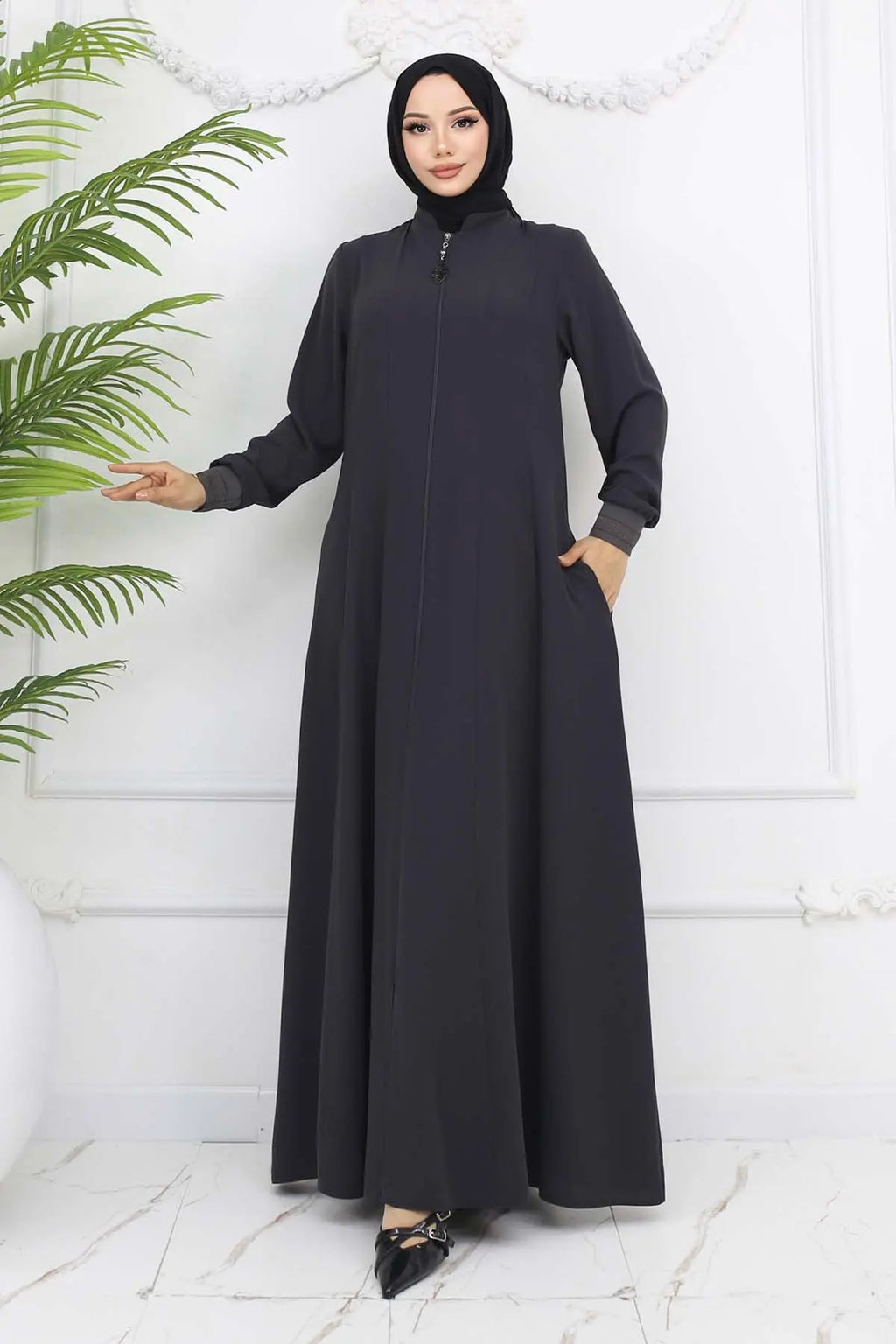 Mevlana Abaya With Elastic Sleeves
