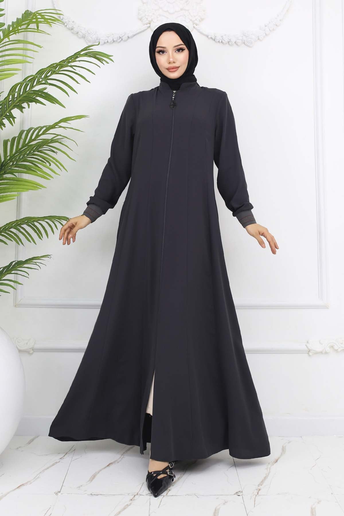 Mec Mevlana Abaya With Elastic Sleeves