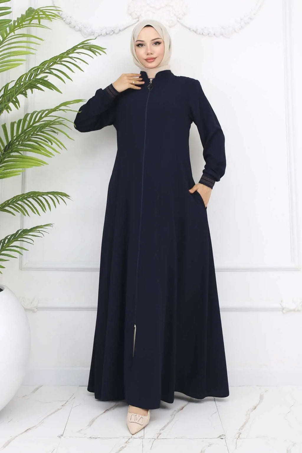 Mec Mevlana Abaya With Elastic Sleeves
