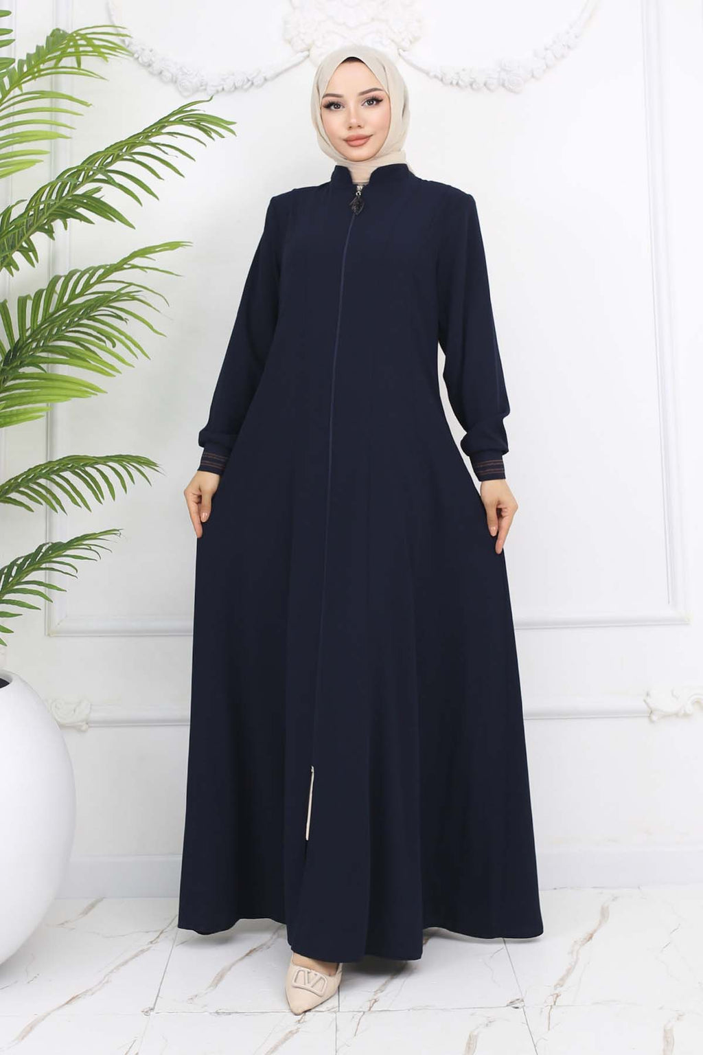 Mec Mevlana Abaya With Elastic Sleeves