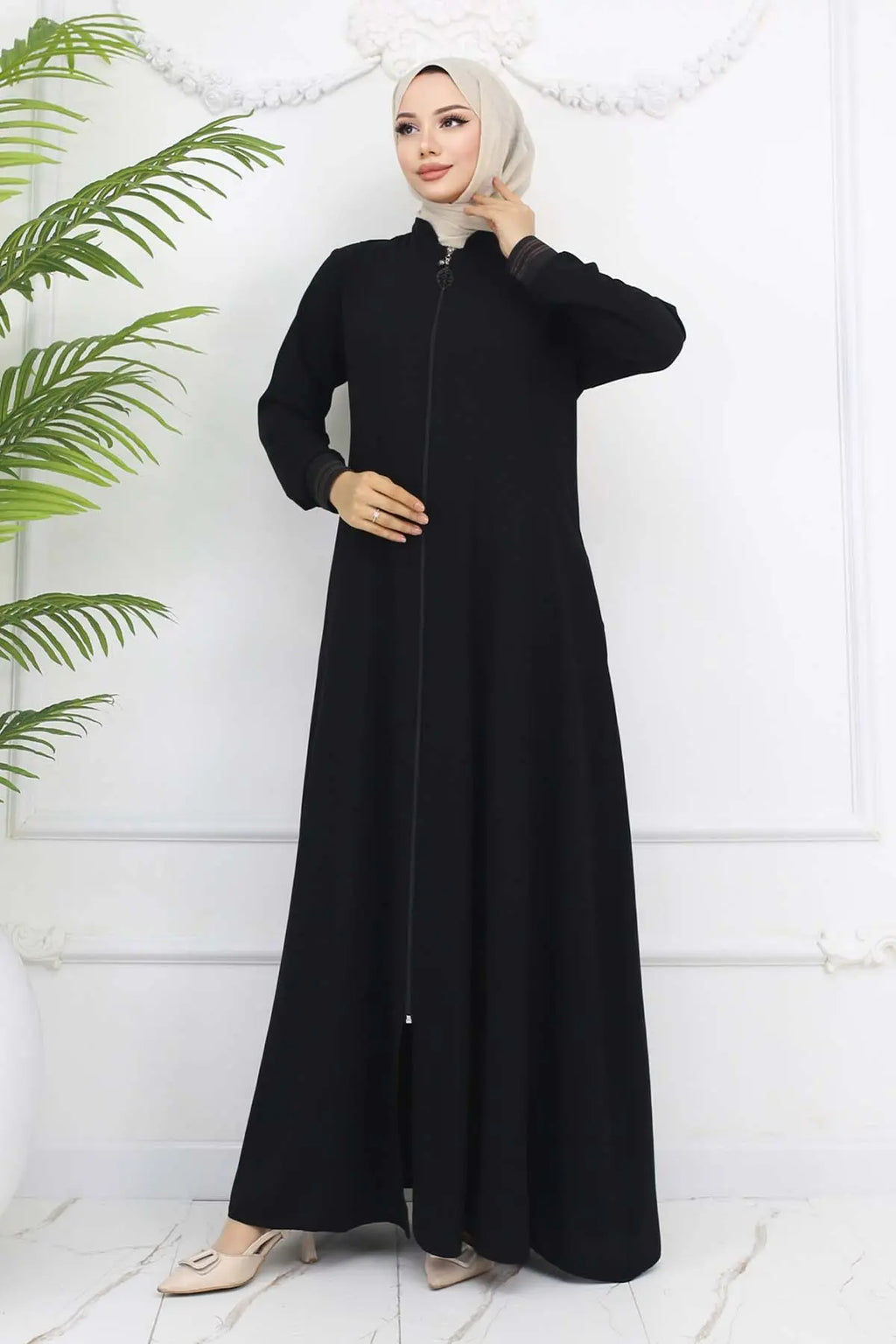 Mec Mevlana Abaya With Elastic Sleeves