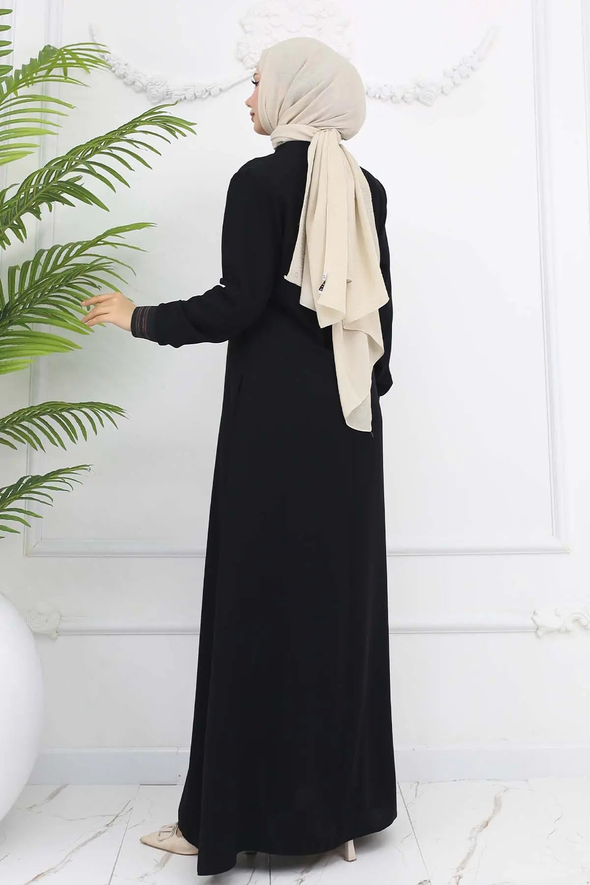 Mec Mevlana Abaya With Elastic Sleeves