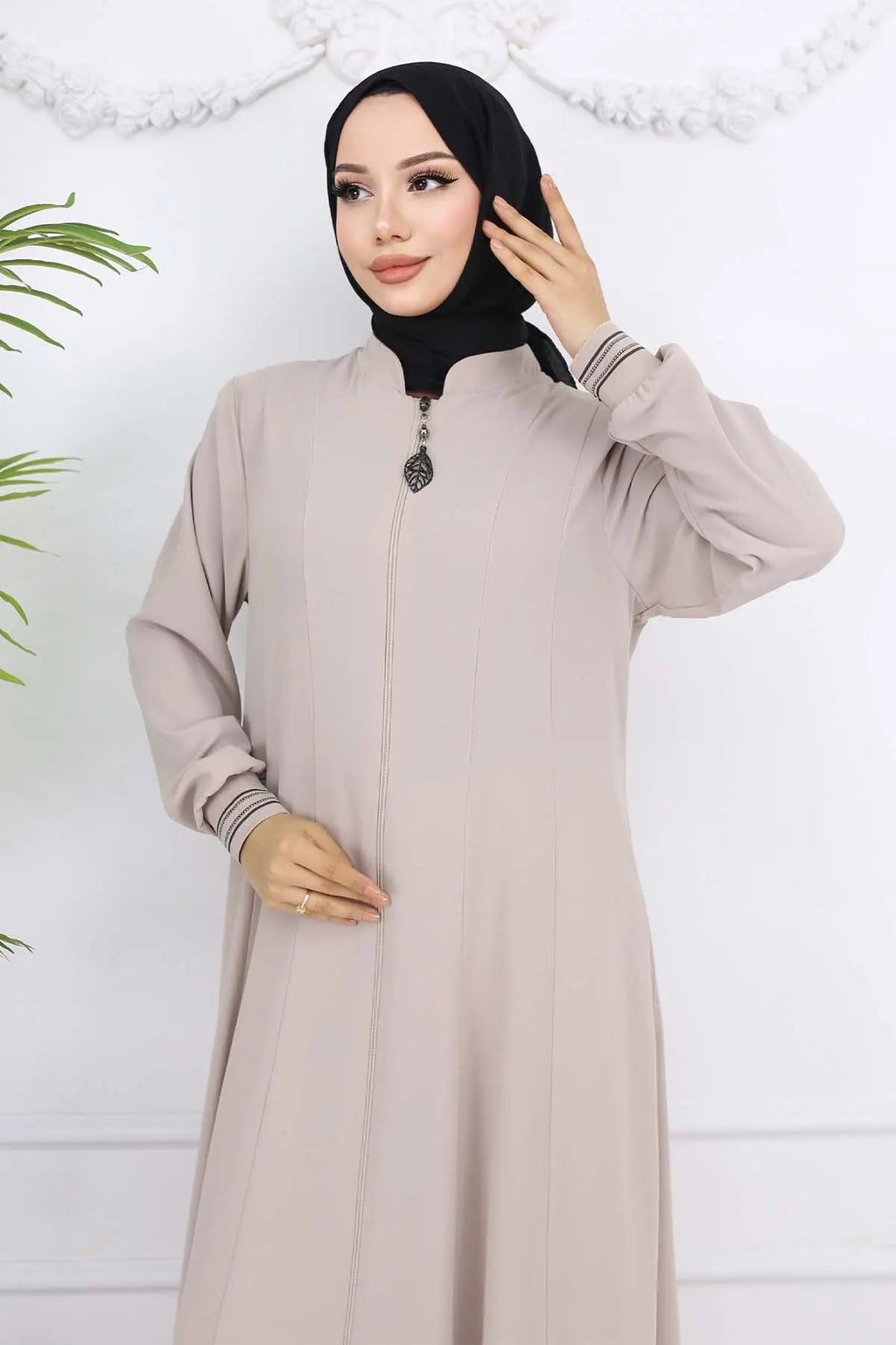 Mec Mevlana Abaya With Elastic Sleeves