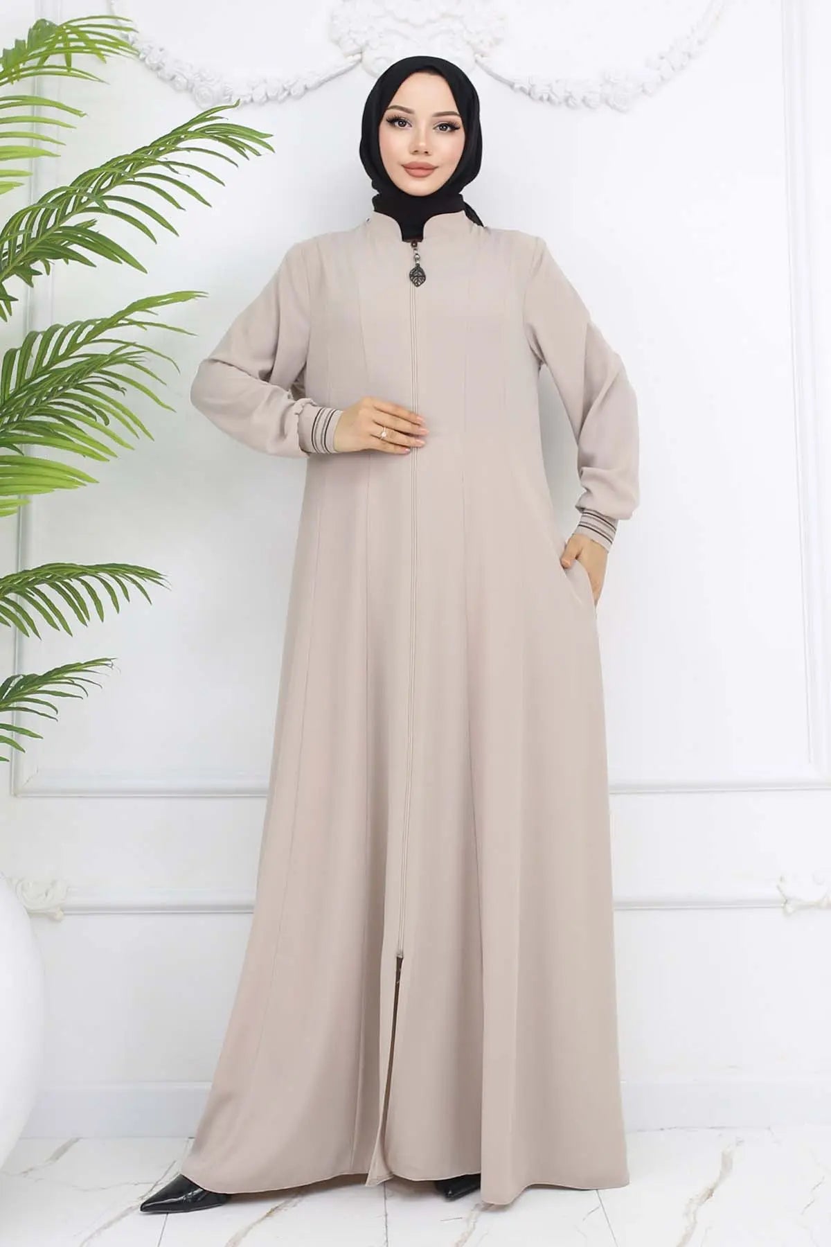 Mec Mevlana Abaya With Elastic Sleeves