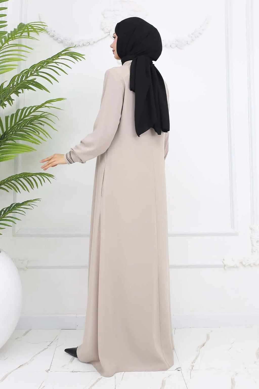 Mec Mevlana Abaya With Elastic Sleeves