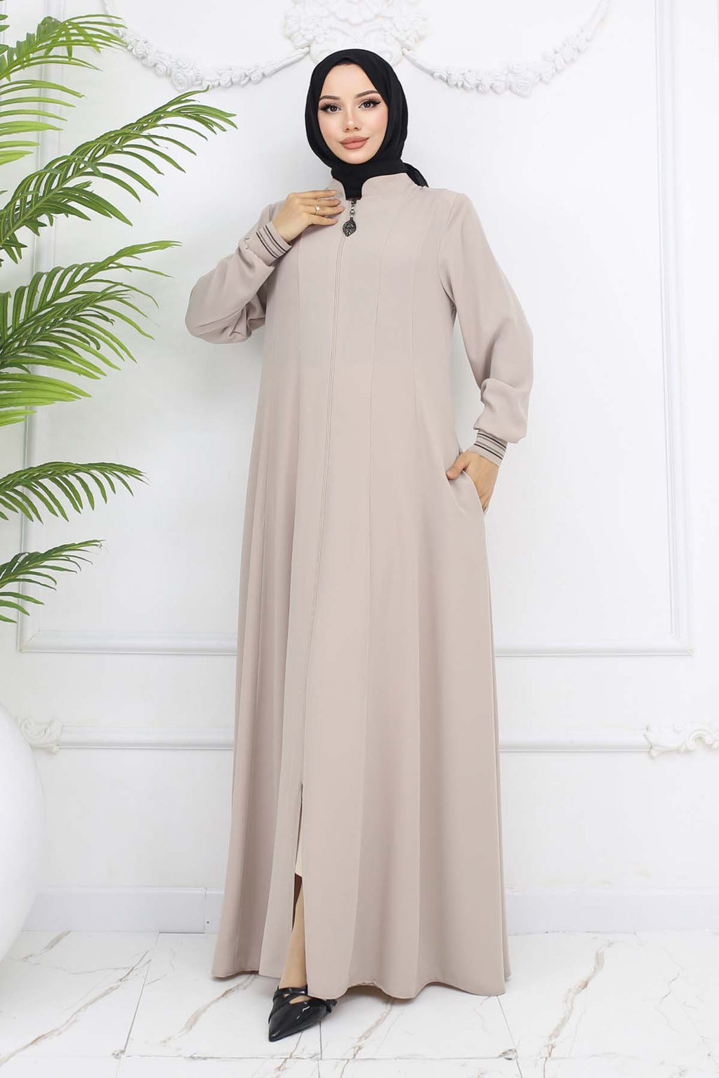 Mec Mevlana Abaya With Elastic Sleeves