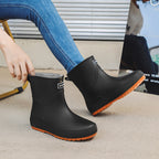 Mid-calf Women’s Stylish Water Shoes Outdoor Non-slip Adult Rain Boots - Black / 36 - Women’s rainboots
