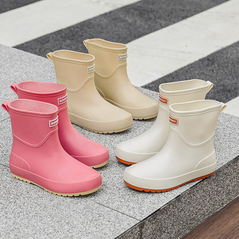 Mid-calf Women’s Stylish Water Shoes Outdoor Non-slip Adult Rain Boots - Women’s rainboots