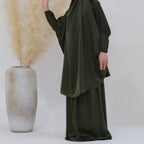 Middle Eastern Big Swing Solid Colour Children’s Prayer Dress Kids’ Abaya Set Girls’ Prayer Dress - Children’s Prayer