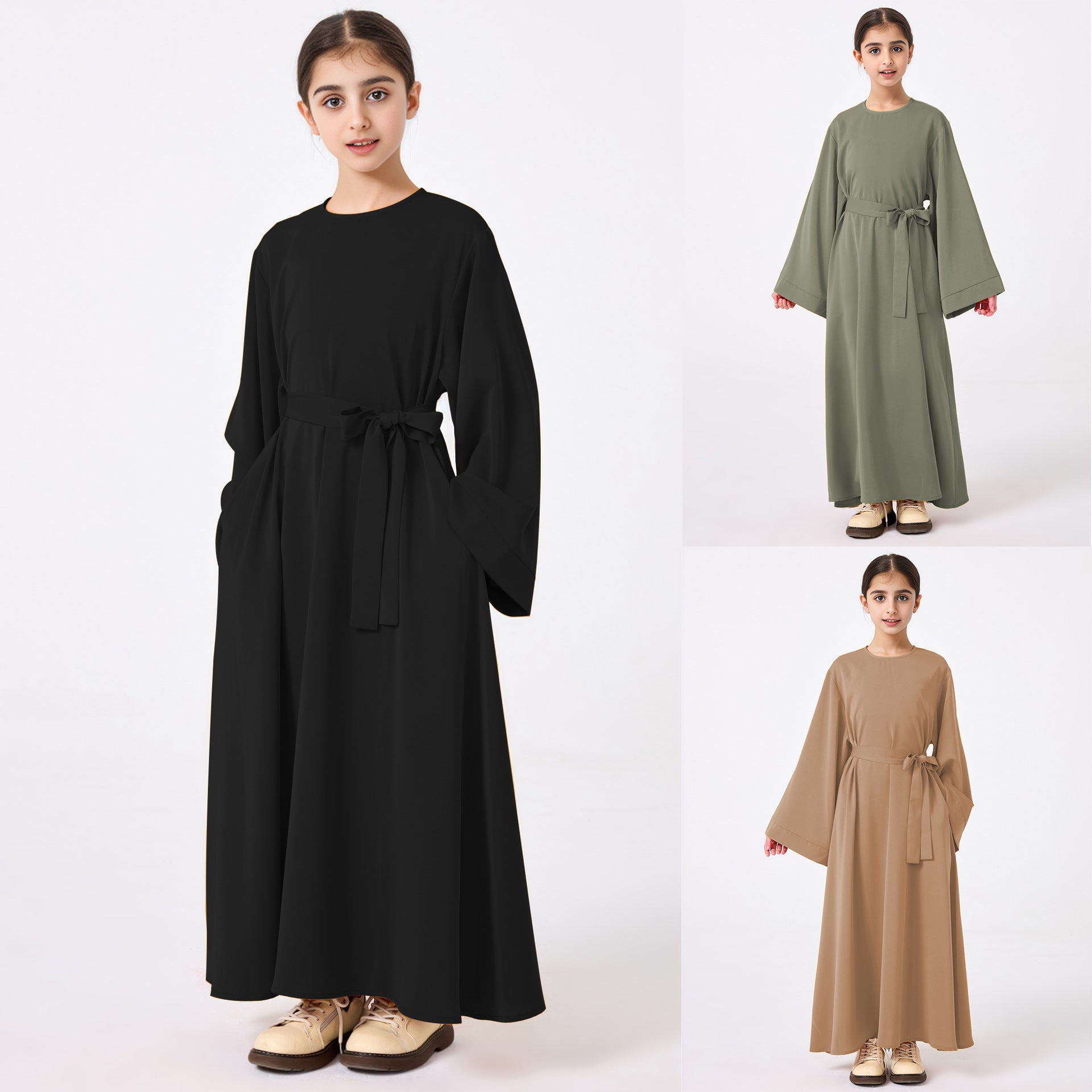 Middle Eastern Girls’ Abaya Robe - Girls’ Abaya Robe