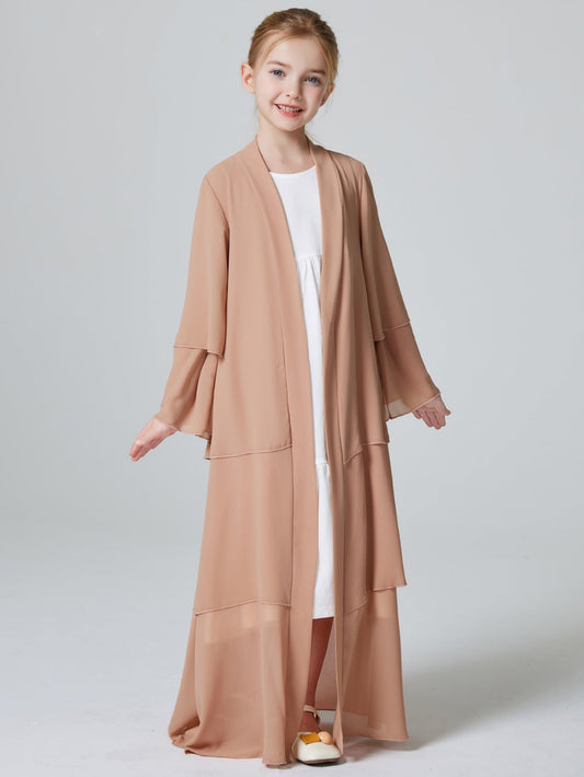 Middle Eastern Kids’ Abaya Children’s Three-layer Chiffon Abaya Cape - Kids’ abaya