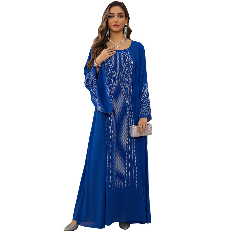 Middle Eastern Long Robe,Women’s Plus Size Evening Dress - Abaya Robe
