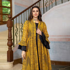 Middle Eastern Muslim Women’s Evening Cape Ruffle Sleeve Two-pieces Suit Dress - 2-pieces set