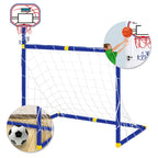 Folding Mini Football Soccer Ball with Goal Post Net - Soccer ball and net suit