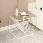 Minimalist Iron Art Sofa Side Table Corner Bedside Table - Living room table