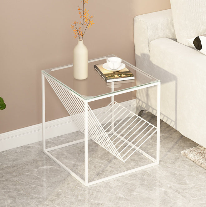 Minimalist Iron Art Sofa Side Table Corner Bedside Table - Living room table