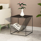 Minimalist Iron Art Sofa Side Table Corner Bedside Table - Living room table