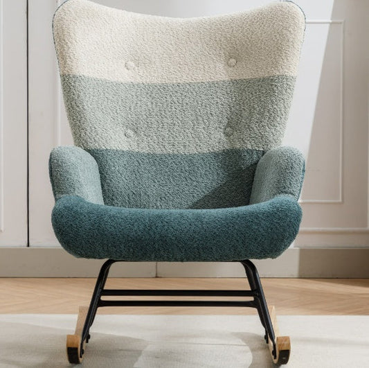 Modern Patchwork Upholstery Chairs - Green
