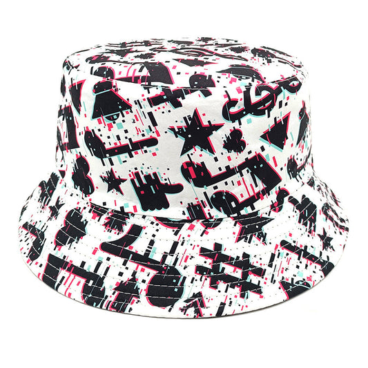 Musical Note Pattern Printed Bucket Hat Summer Outdoor Travel Cap - Note / M - Outdoor hat