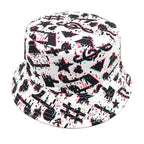 Musical Note Pattern Printed Bucket Hat Summer Outdoor Travel Cap - Note / M - Outdoor hat