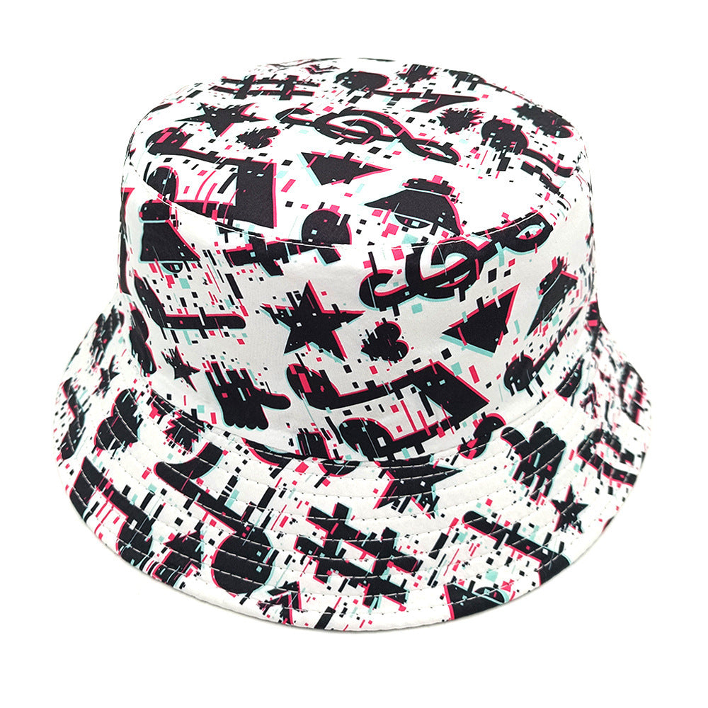 Musical Note Pattern Printed Bucket Hat Summer Outdoor Travel Cap - Note / M - Outdoor hat