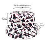 Musical Note Pattern Printed Bucket Hat Summer Outdoor Travel Cap - Note / M - Outdoor hat