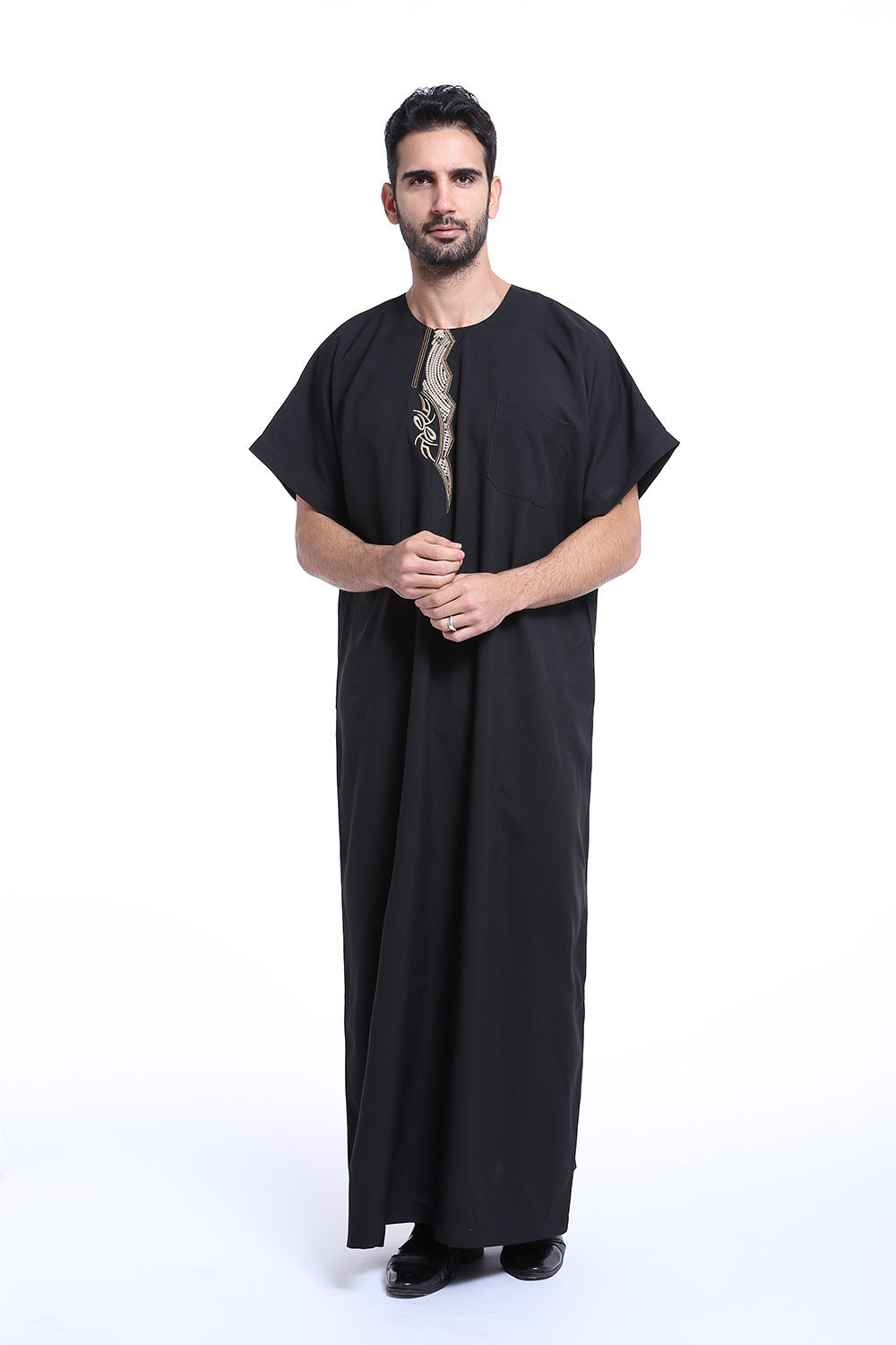 Muslim Arab Middle Eastern Men’s Robe - Black / 3XL - Men’s Robe