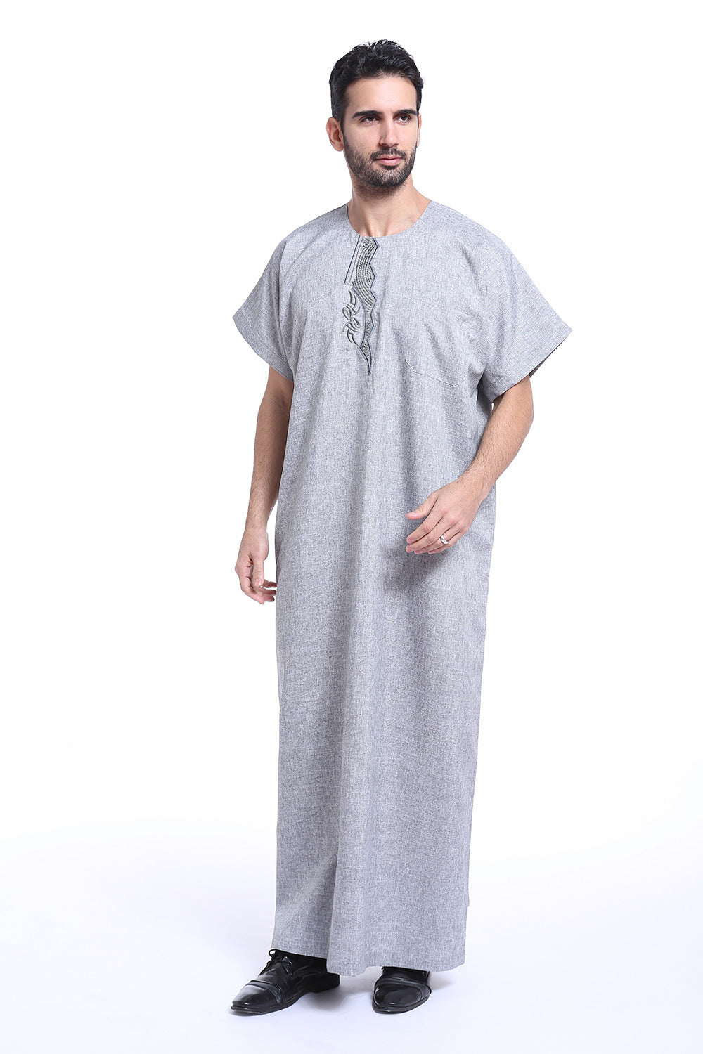 Muslim Arab Middle Eastern Men’s Robe - Grey / 3XL - Men’s Robe