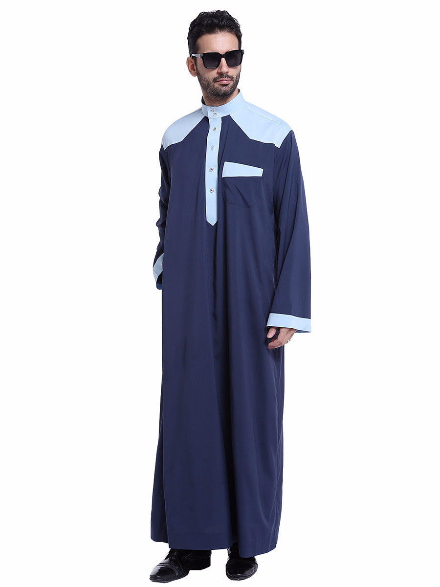 Muslim Middle Eastern Men’s Robe - Blue / 3XL - Men’s Robe