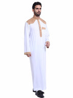 Muslim Middle Eastern Men’s Robe - White / 3XL - Men’s Robe