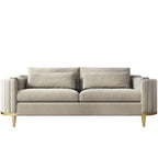 Nordic Inspired Luxury Fabric Sofa Living Room Furniture - Three seat Milan Gray Flannel - Living room sofa