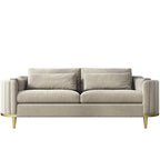 Nordic Inspired Luxury Fabric Sofa Living Room Furniture - Two seat Milan Gray Flannel - Living room sofa