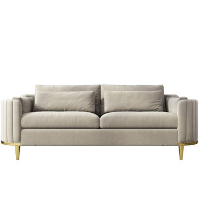 Nordic Inspired Luxury Fabric Sofa Living Room Furniture - Two seat Milan Gray Flannel - Living room sofa