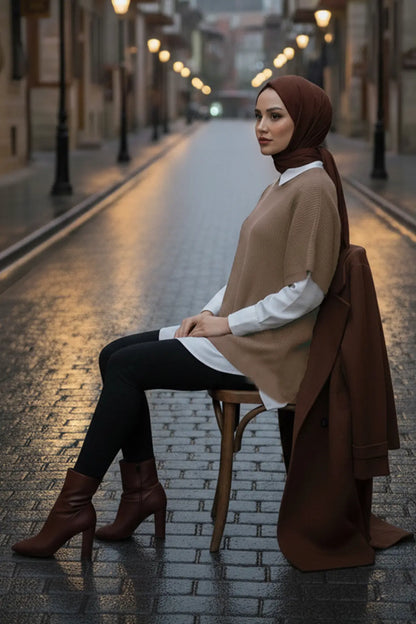 Oversize Knit Sweater | Vison – NEOMODEST, image 3