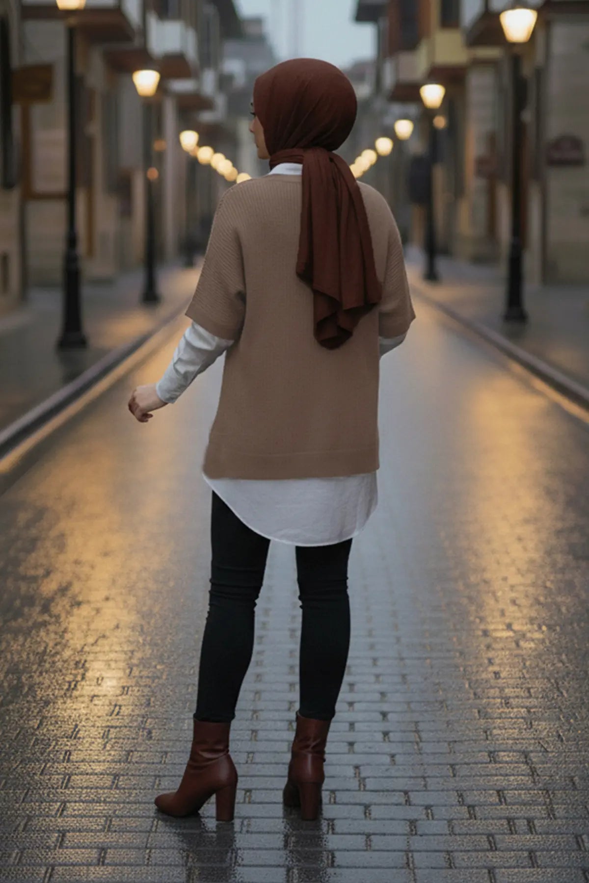 Oversize Knit Sweater | Vison – NEOMODEST, image 4