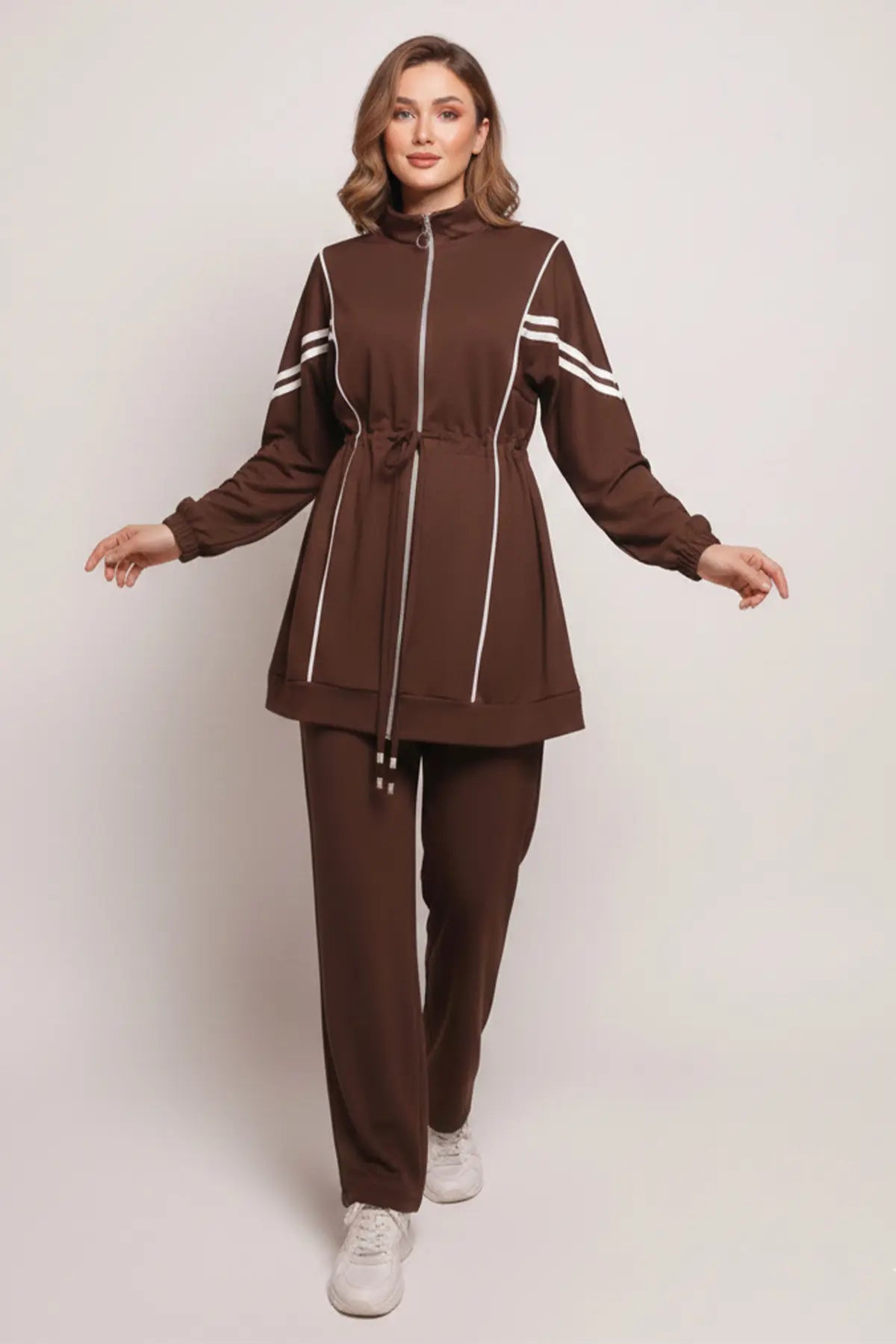 Oyisho Two-piece Set | Brown – NEOMODEST product image 4