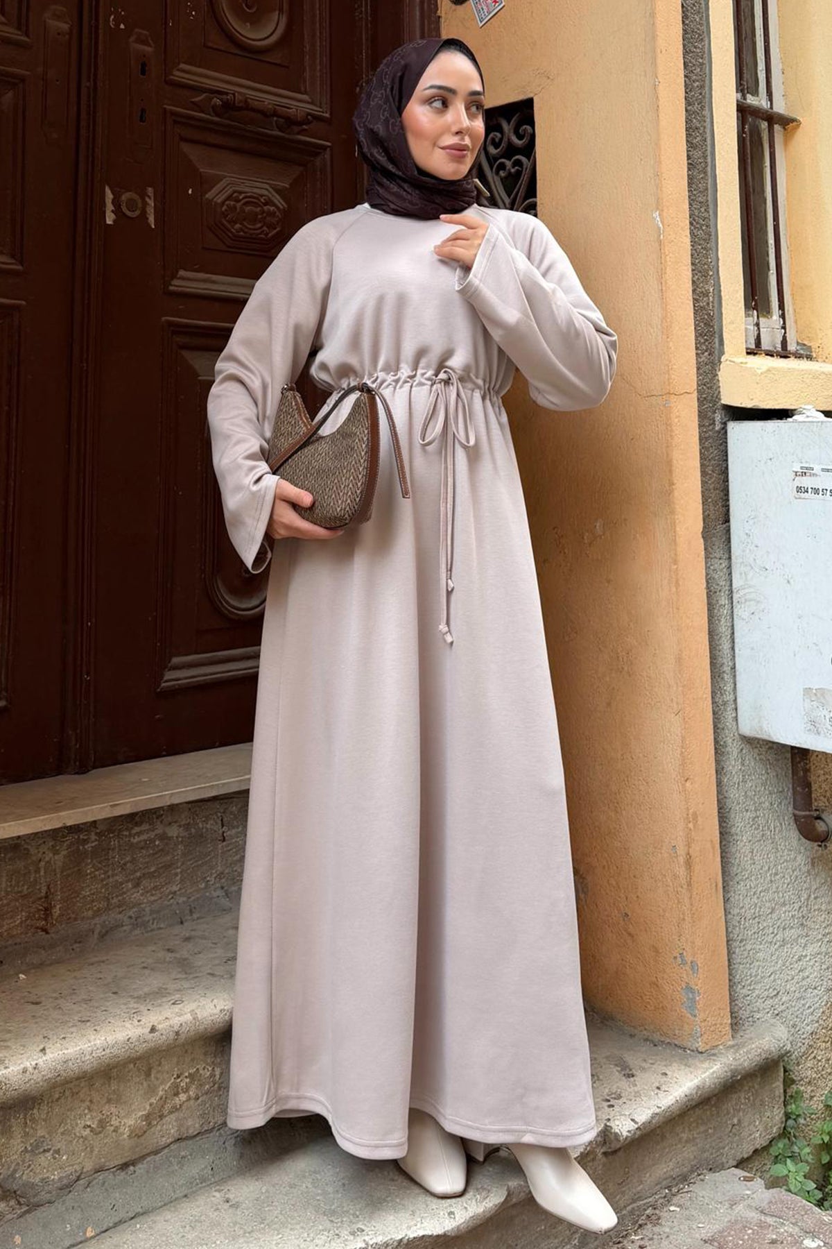 Oysho Hijab Dress | Vison – NEOMODEST product image 1