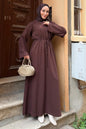 Oysho Hijab Dress | Brown – NEOMODEST product image 1