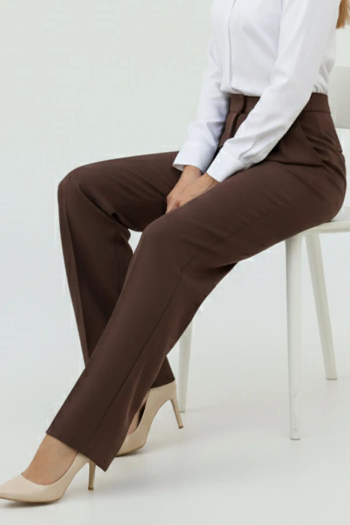 Palazzo Pants With Pockets | Brown – NEOMODEST product image 2