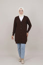 Patterned long mercerized cardigan by NEOMODEST, product view 1