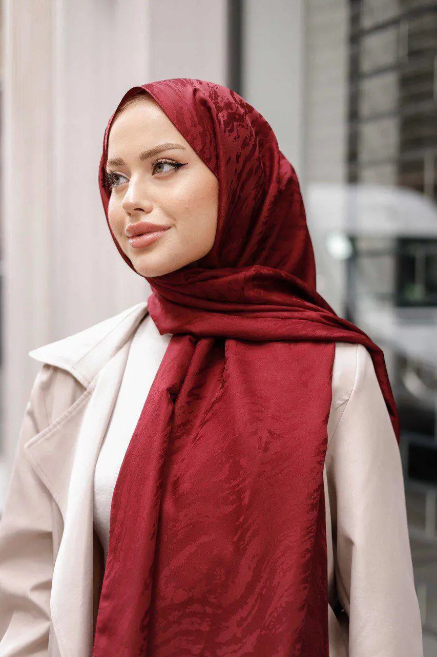 Mec Patterned Silky Jacquard Shawl