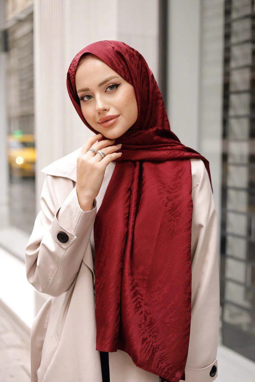 Mec Patterned Silky Jacquard Shawl