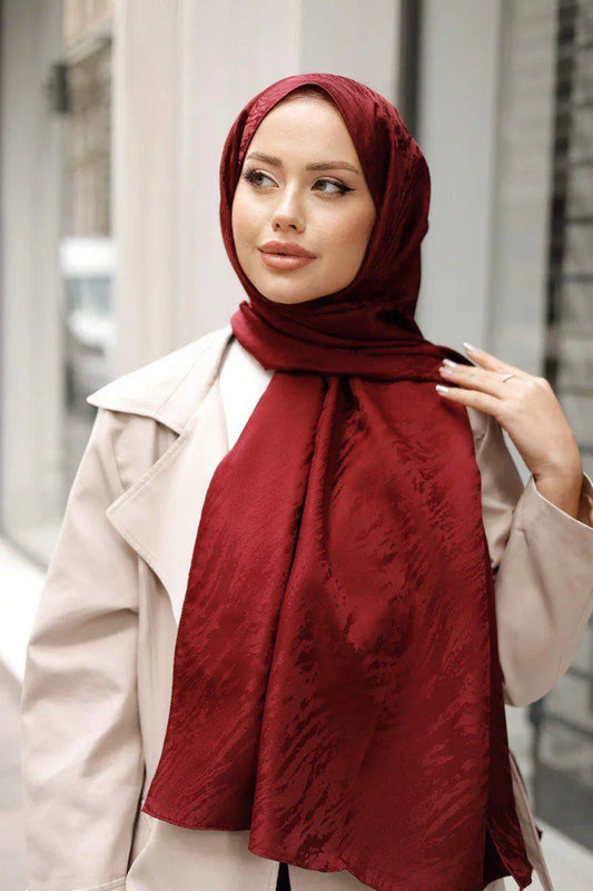 Mec Patterned Silky Jacquard Shawl