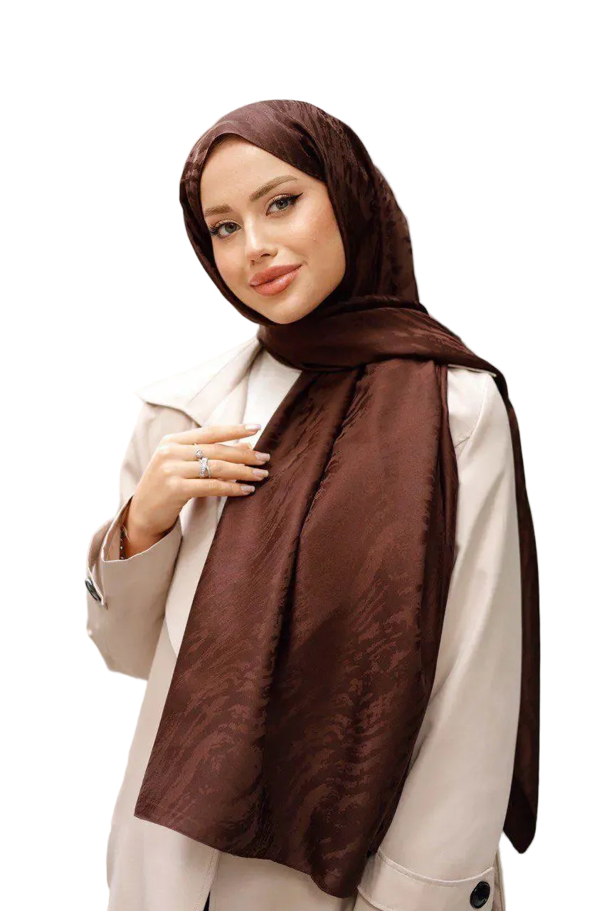 Patterned Silky Jacquard Shawl