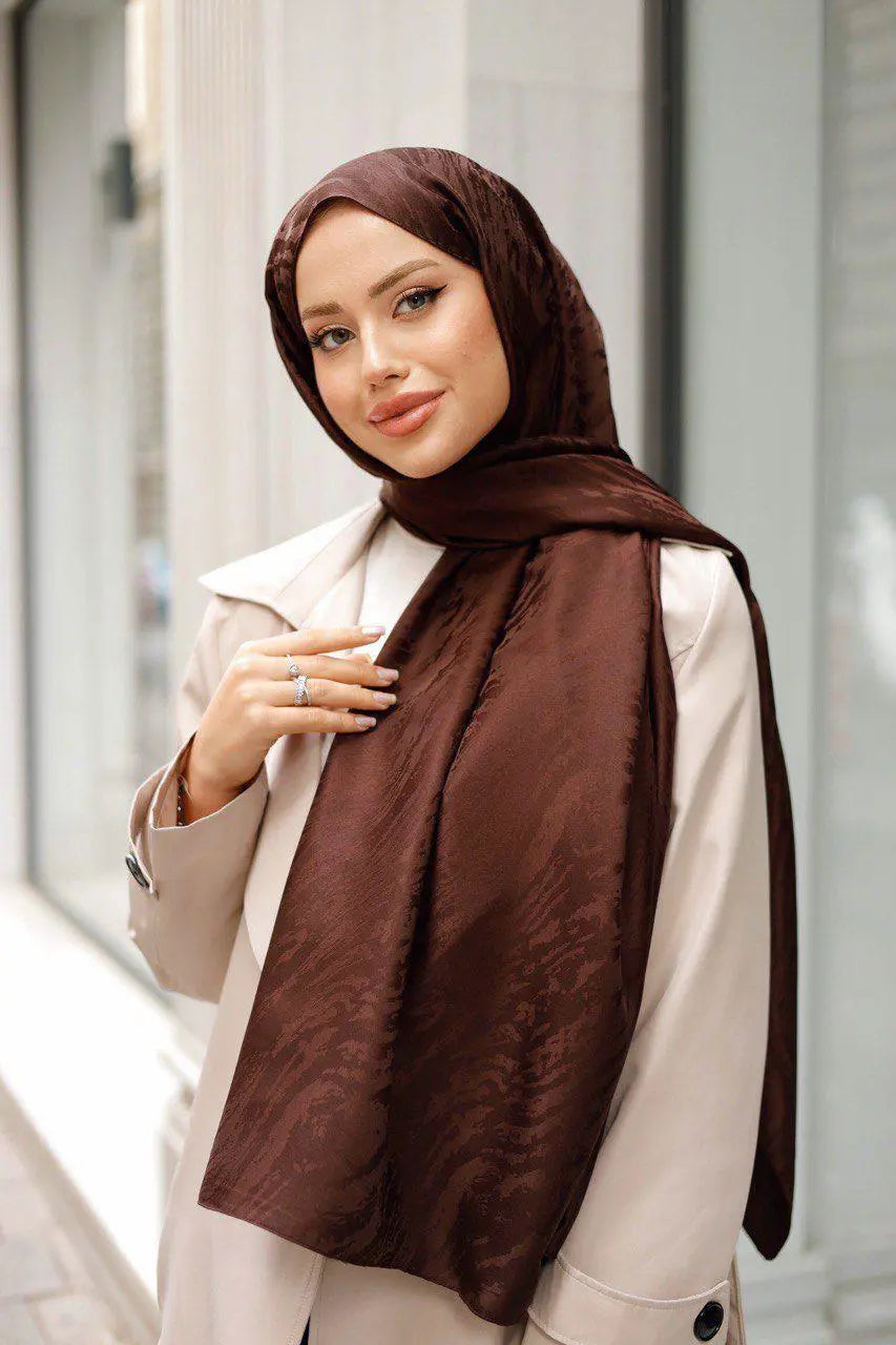 Mec Patterned Silky Jacquard Shawl
